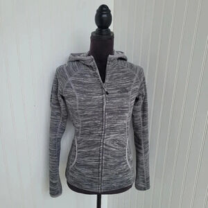 The North Face Thermal Womens Medium Gray Full Zip Hoodie Polartec XS